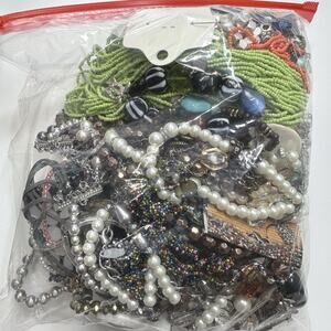 Jewelry Lot-Craft Harvest Junk Wear Repair-Bag #10 Weighs 4.13 Pounds